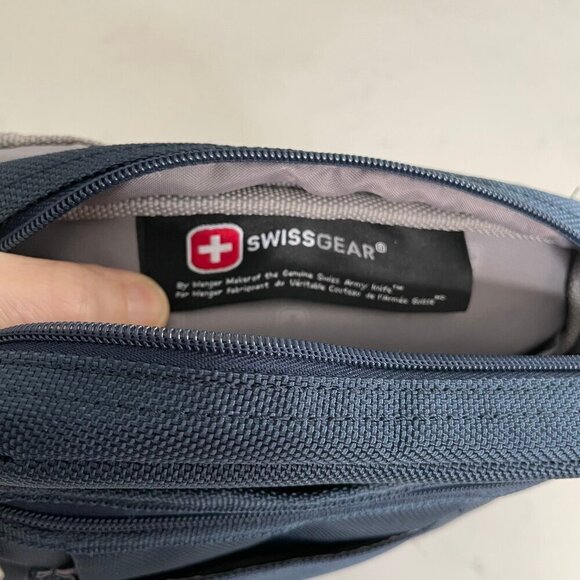 SwissGear Hand Hold & Crossbody Travel Bag Multi Zip Compartments Blue OS NWOT - Picture 10 of 13